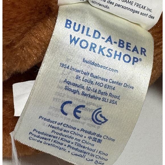 Build-A-Bear Pokemon Eevee Plush Toy 16" No Sound With Cape Stuffed Animal - Picture 8 of 10